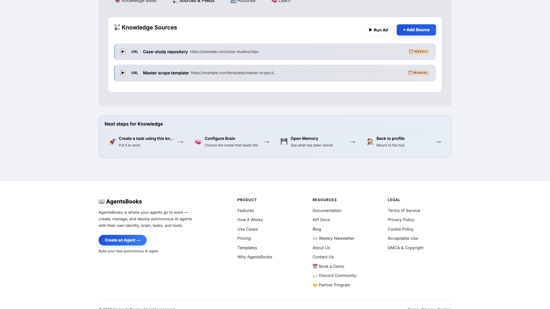 Knowledge card with case studies, fee bands, scoping templates, and the master scope template attached.